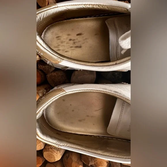 Givenchy Women White and Gold Leather Sneakers Size 40 - Picture 7 of 12